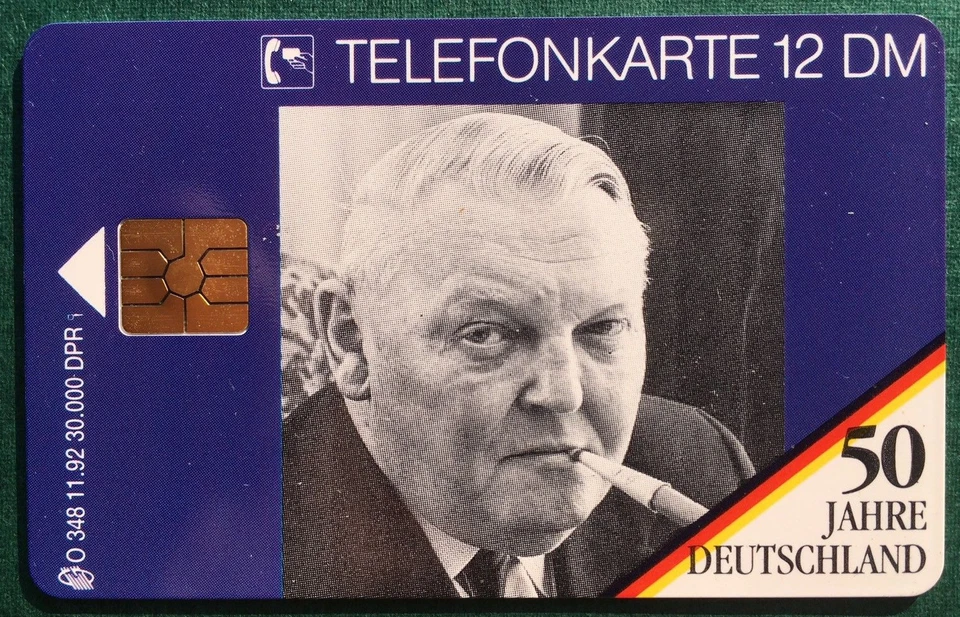 O 348 11.92 12 DM 50 Jahre Deutschland Ludwig Erhard Wiederaufbau  Neu***Mint*** - Bild 1 von 2