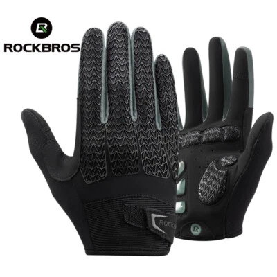 ROCKBROS Bike Bicycle Cycling Gloves Thermal Shockproof Gel Padded Touch Screen - image 1 of 4