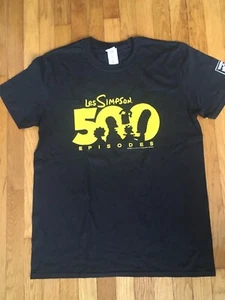 The Simpsons "Le Simpson" French 500th Anniversary black tshirt Sz M Fox France - Bild 1 von 3
