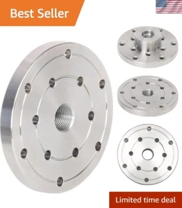 4" Alloy Steel Lathe Faceplate - 3/4"x16TPI Chuck for Woodworking Precision - Picture 1 of 10