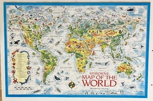 Usborne Map of the World Jigsaw ~ 31.9" x 21.3" ~ 250 Pieces ~ Age 7 and over - Picture 1 of 2