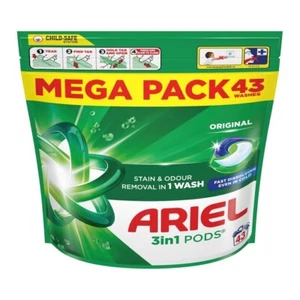 Cápsulas de lavado para eliminar manchas y olores Ariel 3 en 1 43 lavados - Imagen 1 de 1