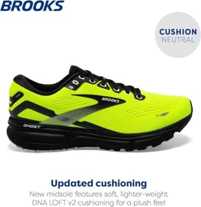New Mens Brooks Ghost 15 Road Running Shoe 110393-1D-762 Nightlife Black Sz 11.5 - Picture 1 of 6