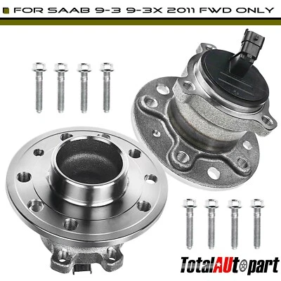 2x Wheel Hub Bearing Assembly Rear Left & Right for Saab 9-3 9-3X 2011 FWD only - Image 1 of 4