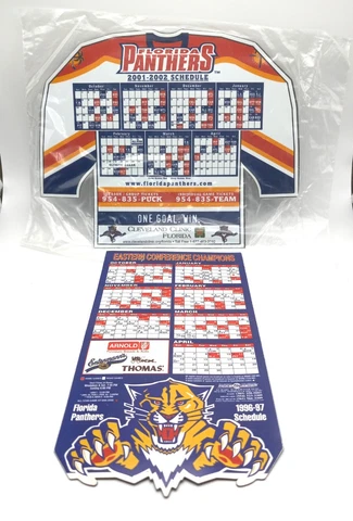 Florida Panthers 1996-97 NHL Eastern Conference Champions 2001 Schedule Magnets Cover