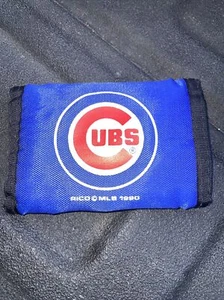 Chicago Cubs Vintage 1990 Blue Vinyl Wallet Genuine MLB Merchandise Made In USA - Picture 1 of 4