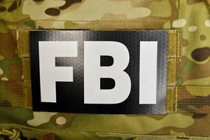 Large Infrared FBI Patch Black White IR Federal Bureau Of Investigations - Picture 1 of 2
