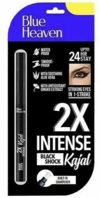 Delineador de ojos azul Heaven Soft NEGRO Kajal/Kohl sin manchas a prueba de agua de larga duración Foto 1 de 3