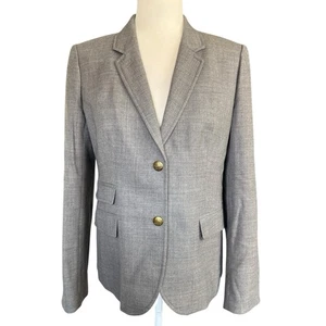 Chaqueta Blazer J Crew Escolar Gris Mezcla Lana 8 LightAcademia Preppy Prep - Imagen 1 de 15