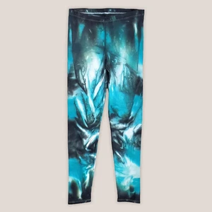 NUEVO CON ETIQUETAS Baja Tie Dye Leggings Azul Teñido a Mano Elastizado Algodón Yoga Pantalones | Talla M - Imagen 1 de 2