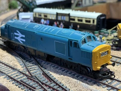 HORNBY CLASS 37071 BR BLUE CO-CO DIESEL LOCO LARGE LOGO OO GAUGE FULLY SERVICED  - Image 1 of 4