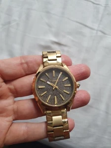 Original Diesel Armbanduhr Gold Anthrazit Glitzer - Bild 1 von 3