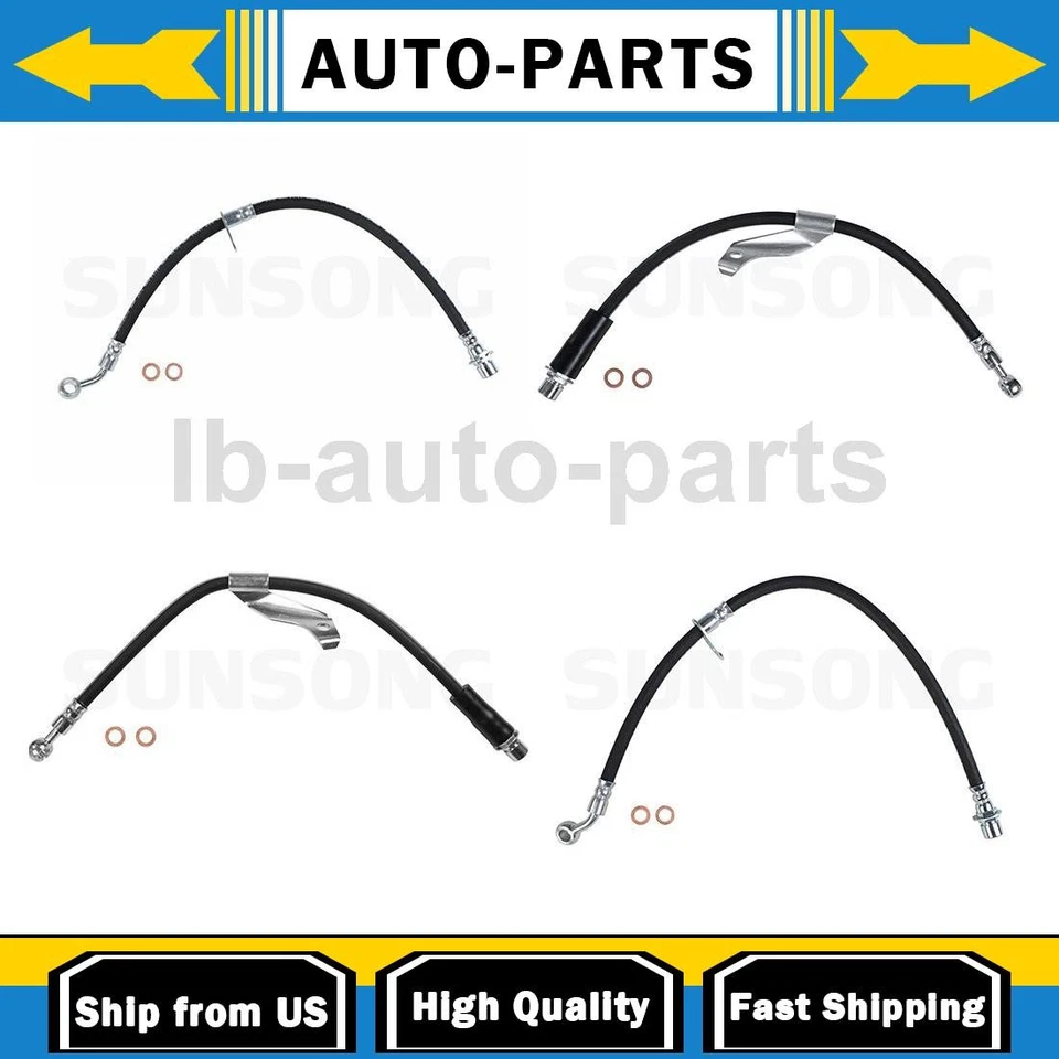 4X Manguera de línea de freno delantero trasero Sunsong para Chevrolet Equinox 2010-2010 Foto 1 de 4