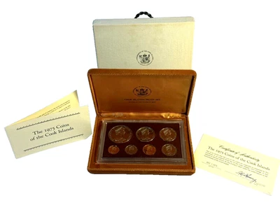 1975 Cook Islands Proof Coin Set - Franklin Mint - COA with Box - Image 1 of 4