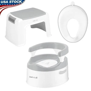 Kit Allenamento Vasino 3 in 1 Sedia Allenatore Sedile Passo Sgabello Guida Bambini Nuovo - Foto 1 di 8