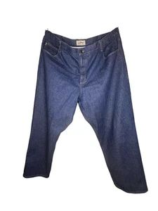 LL Bean Herren Jeans Denim 100% Baumwolle Komfort Taille Dunkle Waschung Bootcut Größe 42X30 - Bild 1 von 2