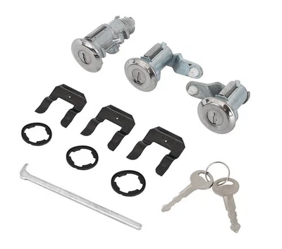  1981-1986 Ford Mustang Stainless Steel Door Trunk Hatch 3pc Lock Set w/ Keys — 第 1/2 张图片