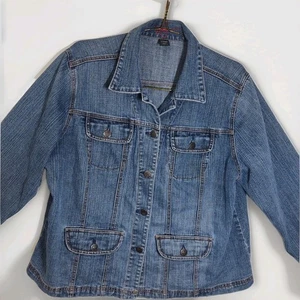 Chaqueta vaquera Y2K Venezia para mujer 18/20 denim elegante abotonada elástica 4 bolsillos - Imagen 1 de 11