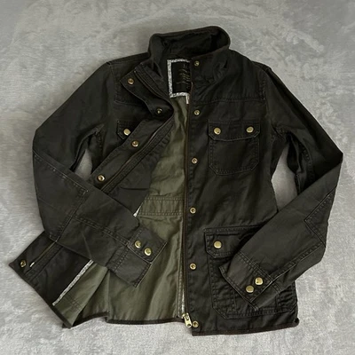 Chaqueta Militar J Crew Para Mujer XS Oliva Relajada Novio Campo Utilidad Grunge Foto 1 de 4