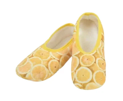 Skinnies de Snoozies! Suelas Antideslizantes Fundas para Pies, Limones, Pequeño 5/6 NUEVO Foto 1 de 4