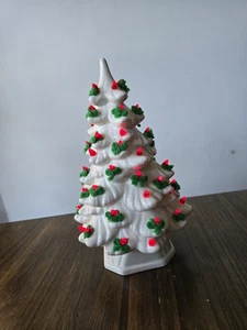 Vintage handgefertigter weißer Keramik Baum Bashwell beleuchtet - Bild 1 von 11