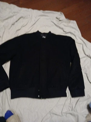 Zara Men's Fleece.Bomber Jacket XXL Full Zip with Pockets Black - Image 1 of 4