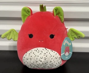 Squishmallows Zuli the Dragonfruit Bat 8" Nuevo con Etiquetas Comida Híbrido Crossover Series Squad - Imagen 1 de 10