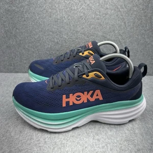 Hoka One One Bondi 8 Womens Size 9 Blue Green Athletic Running Shoes Sneakers - Picture 1 of 19