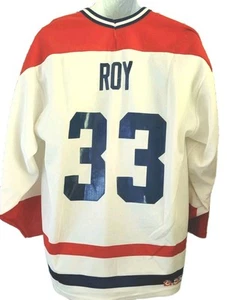Vtg 80s Patrick Roy #33 CCM Maska Montreal Canadiens Jersey Sz: LG - Picture 1 of 11
