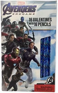 Marvel AVENGERS Endgame 16 San Valentino con 16 matite nuovo - Foto 1 di 2