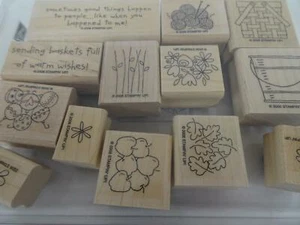 Stampin' Up 13er Set Stempelkorb voller Spaß 2006 Eimer Äpfel Blumen - Bild 1 von 8
