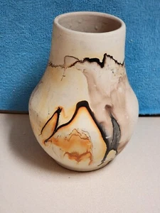 Vintage Southwestern Nemadji Pottery Vase * Unique Native Patterns * SUPER NICE! - Picture 1 of 7