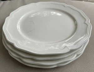 4 platos de cena barrocos Williams Sonoma borde vieira blanco crema Portugal - Imagen 1 de 6