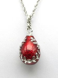 Rot Ei Anhänger Halskette mit Kristallen von Keren Kopal - Bild 1 von 9