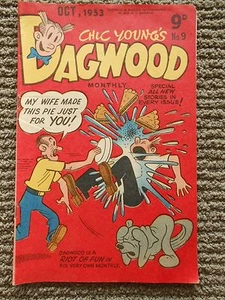 Chic Young's Dagwood monthly comic No. 9 (1953) Australian issue 9 old pence - Picture 1 of 3