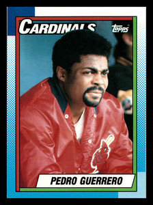1990 Topps Pedro Guerrero  Checklist #610 NM-MINT Baseball Card