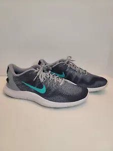 Womens Nike Flex RN Running Shoe Blue & Gray w/ Teal Swoosh Sz. 9.5 AA7408-402 - Picture 1 of 12