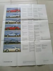 Porsche 1986 catálogo de carteles 911 Carrera 930 944 turbo 944S 928S folleto - Imagen 1 de 2