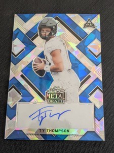 2022 LEAF METAL DRAFT TY THOMPSON #ed 2/20 AUTO AUTOGRAPH BLUE ROOKIE RC