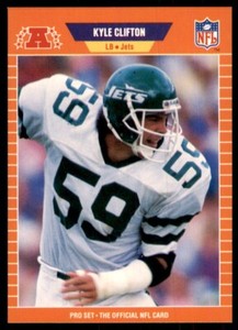 1989 Pro Set Kyle Clifton Football Cards #295