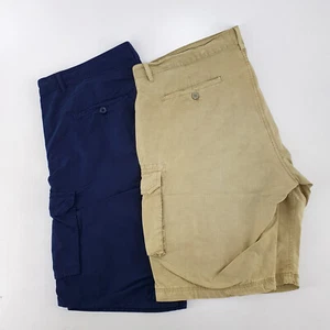 2x Cargo Shorts IDENTIC Bermudas kurze Hose Baumwolle blau beige Gr. 64 - Bild 1 von 9