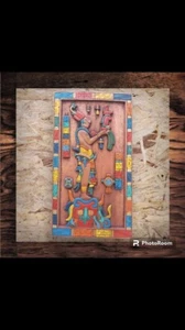 Chan Bahlum Mayan Palenque God King Aztec Wood Cedar Mask Hand Carved K'inich - Foto 1 di 2