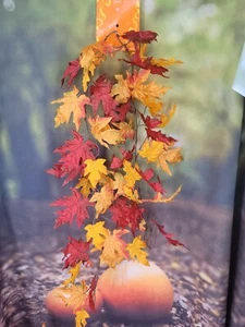 Autumn Leaves Garland 6ft x 4 Garlands=24ft. Natural Looking Brite Door Mantle - Picture 1 of 7