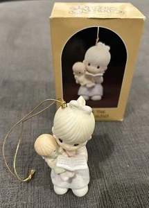 1983 Precious Moments Tell Me The Story Of Jesus Enesco E0533 Christmas Ornament - Picture 1 of 5