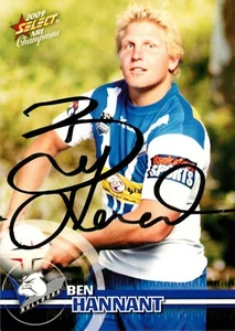 Signed 2009 CANTERBURY BULLDOGS NRL Card BEN HANNANT - Picture 1 of 2