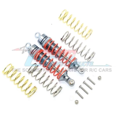 GPM Racing Aluminum Front Adjustable Shocks 87mm Grey : Rustler 4x4 - Image 1 of 4