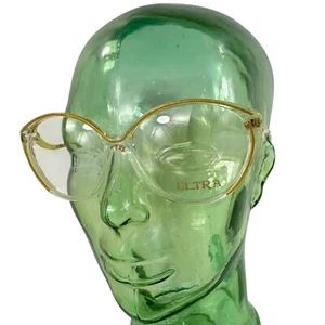 Rare ULTRA Zanadu Designer Gold Cat Eye Glasses Classic Clear Frames  59 18 NOS - Picture 1 of 15