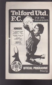 Telford United FC v Barnet Programm 1973-74 - Bild 1 von 1