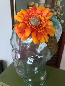 Diadema/envoltura reciclada ecológica de colección para hombre con flor  - Imagen 1 de 3