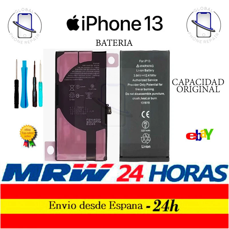Bateria iPhone 13 Capacidad Original 3227mah con adhesivo + ENVIO 24H - Imagen 1 de 1
